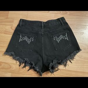 Black Denim Shorts
